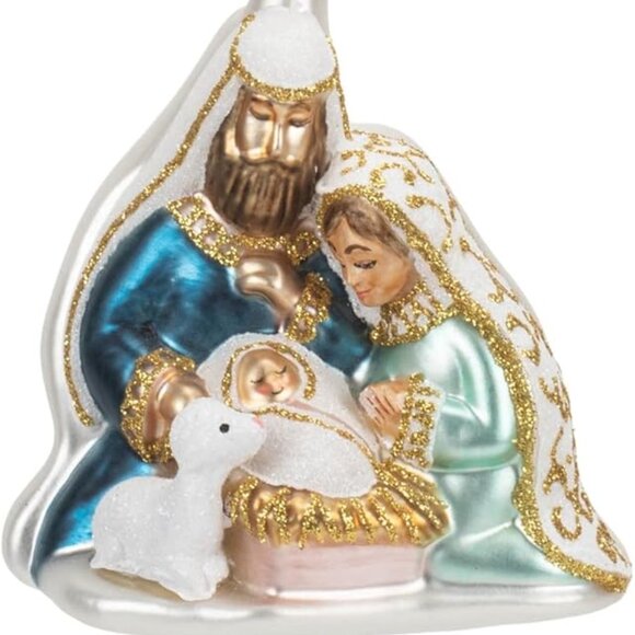 NIB Demdaco Old World Christmas Blown Glass Ornament The Holy Family BABY Jesus - Picture 1 of 12
